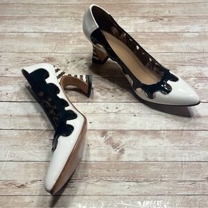 John Fluevog Black and White Heels